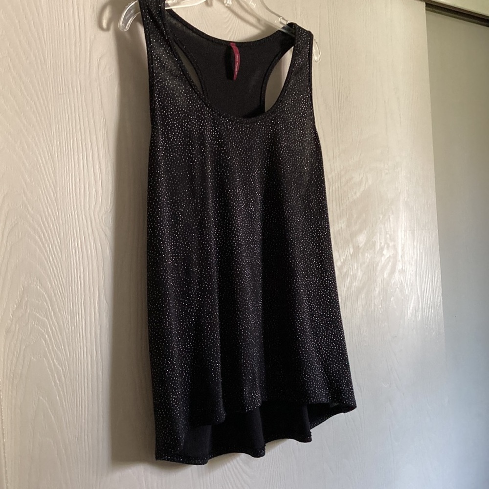 Black tank top with raised silver dots